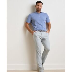 Peter Millar Charlotte Classic Fit Pants Gale Grey Stretch Trousers 35/32